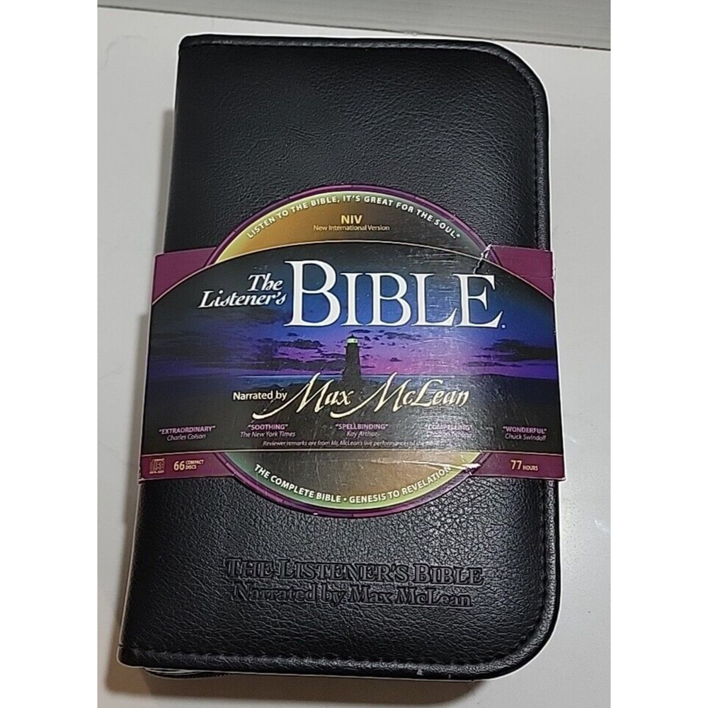 The Listener’s Bible NIV narrated by Max McLean With Case 66 CD's 77 hrs NEW